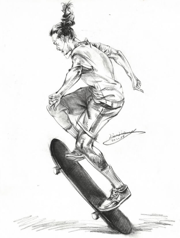 重慶美術(shù)培訓(xùn)班老師分享，畫不同動(dòng)態(tài)速寫的技巧方法，圖一
