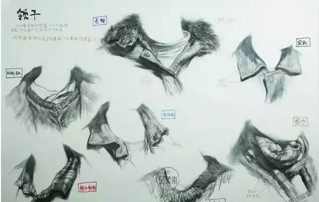 重慶美術(shù)培訓(xùn)畫室教你衣領(lǐng)怎么畫？不同材質(zhì)衣領(lǐng)刻畫方法都有！