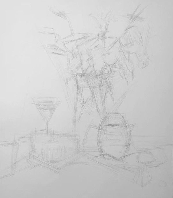 不知道花卉素描怎么畫？來看看別人是怎么畫的