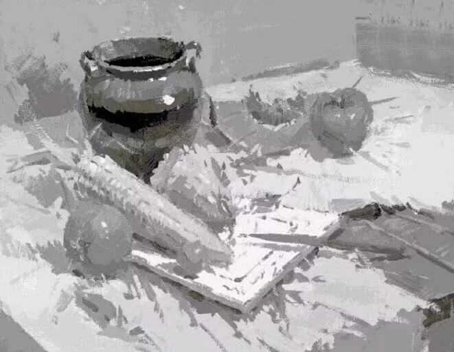 色彩靜物也有黑白灰關(guān)系，重慶美術(shù)集訓(xùn)畫室美術(shù)生你知道如何處理嗎？