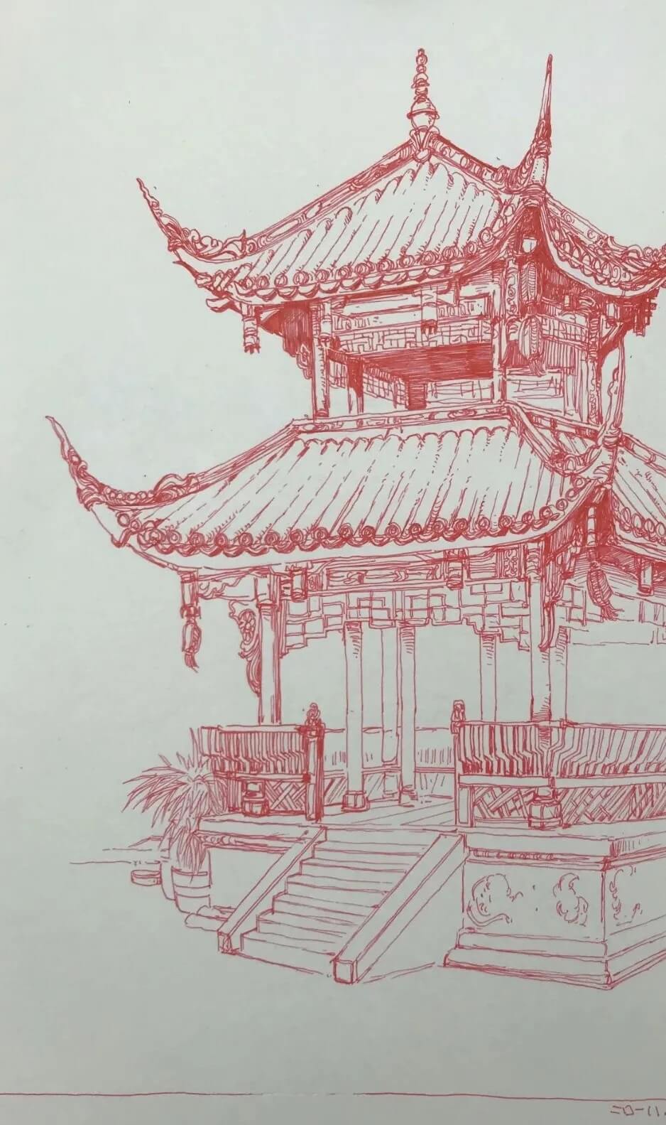 【重慶美術(shù)校考寒假特訓(xùn)營】重慶龍行藝術(shù)線上寒假課程第三講：風景速寫基礎(chǔ)！圖十