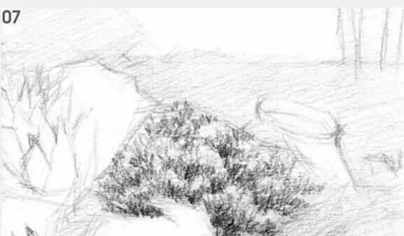 素描場景實操教程！花園一角怎么畫？重慶畫室學子看過來！圖八