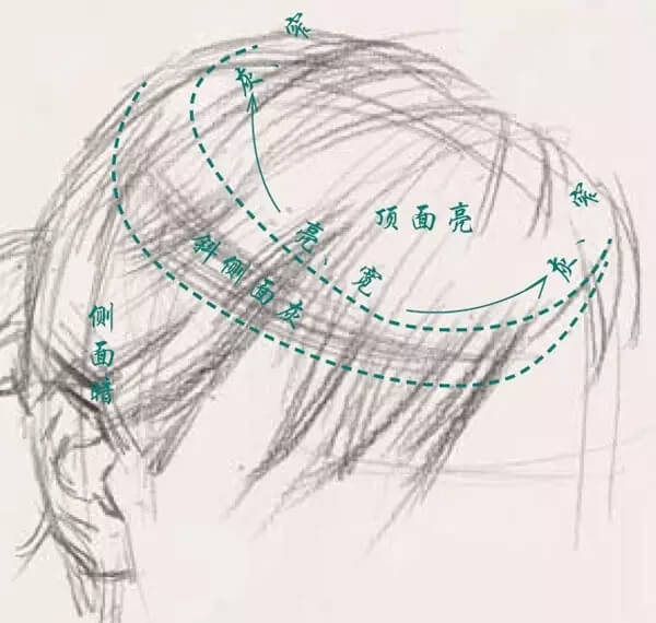 素描頭像的發(fā)絲教學(xué)！跟著重慶美術(shù)集訓(xùn)畫室老師看看吧，圖一